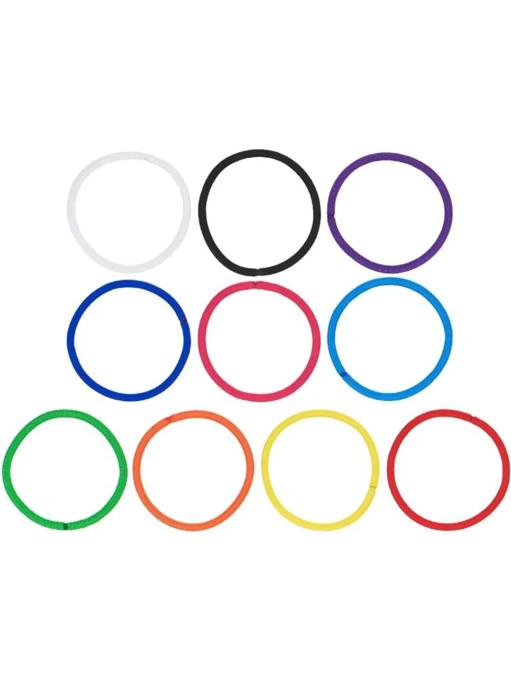 Bright Color Hair Ties Value Pack - 216 No Metal Ponytail Holders for All Hair